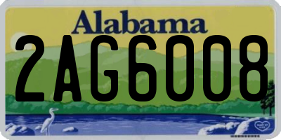 AL license plate 2AG6008