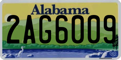 AL license plate 2AG6009