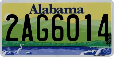 AL license plate 2AG6014