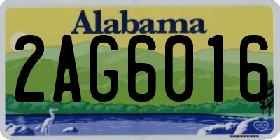 AL license plate 2AG6016