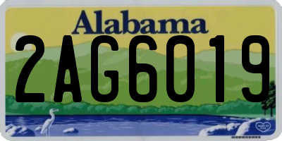 AL license plate 2AG6019