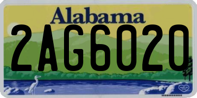 AL license plate 2AG6020