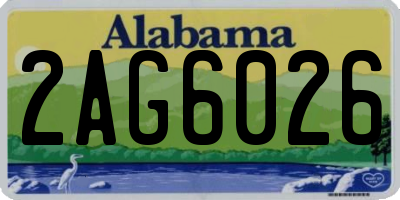 AL license plate 2AG6026