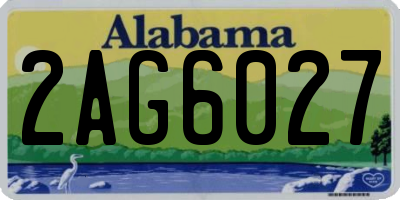 AL license plate 2AG6027