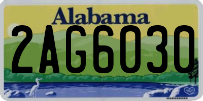 AL license plate 2AG6030