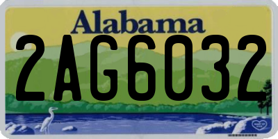 AL license plate 2AG6032