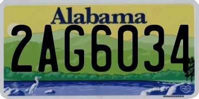 AL license plate 2AG6034