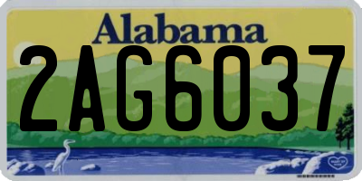 AL license plate 2AG6037