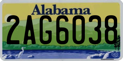 AL license plate 2AG6038