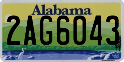 AL license plate 2AG6043