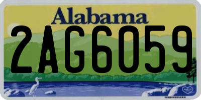 AL license plate 2AG6059