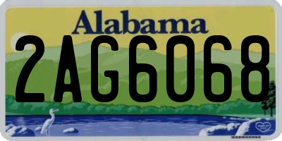 AL license plate 2AG6068