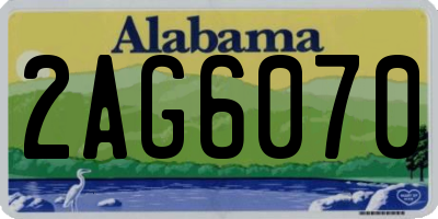 AL license plate 2AG6070