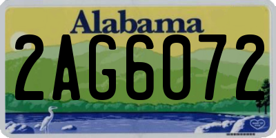 AL license plate 2AG6072