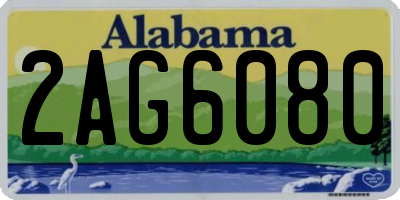 AL license plate 2AG6080