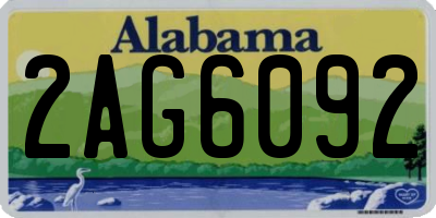 AL license plate 2AG6092