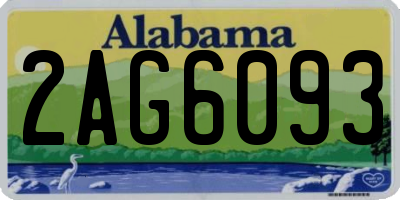 AL license plate 2AG6093