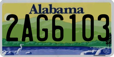 AL license plate 2AG6103
