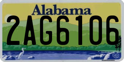 AL license plate 2AG6106