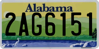 AL license plate 2AG6151