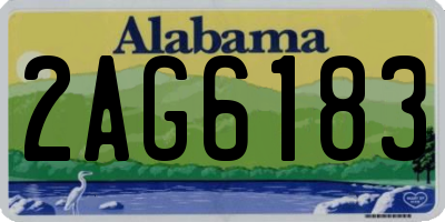 AL license plate 2AG6183