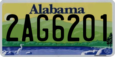 AL license plate 2AG6201