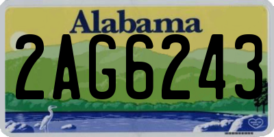 AL license plate 2AG6243