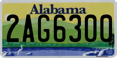 AL license plate 2AG6300