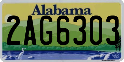 AL license plate 2AG6303