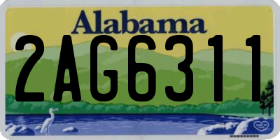 AL license plate 2AG6311