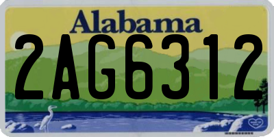 AL license plate 2AG6312