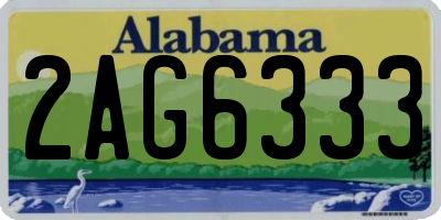 AL license plate 2AG6333