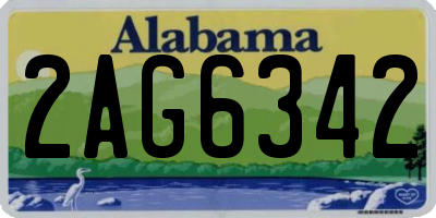 AL license plate 2AG6342
