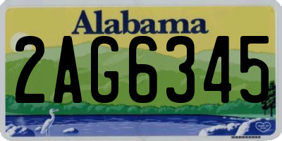 AL license plate 2AG6345