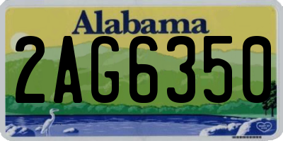 AL license plate 2AG6350
