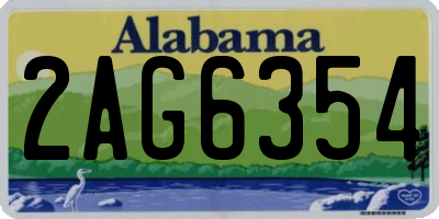 AL license plate 2AG6354