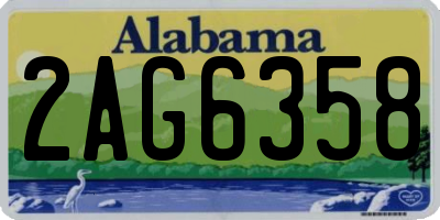 AL license plate 2AG6358