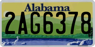 AL license plate 2AG6378
