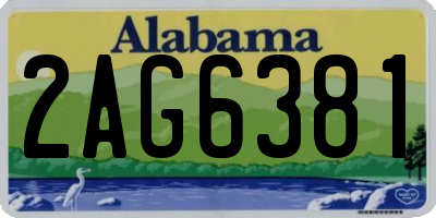 AL license plate 2AG6381