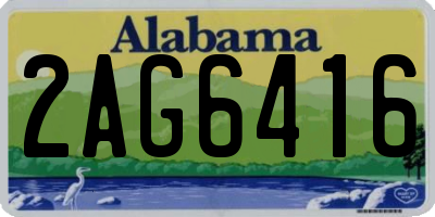 AL license plate 2AG6416