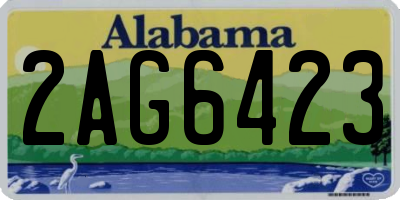AL license plate 2AG6423