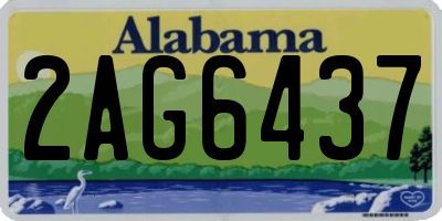 AL license plate 2AG6437