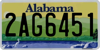 AL license plate 2AG6451