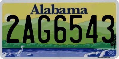 AL license plate 2AG6543
