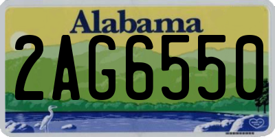 AL license plate 2AG6550