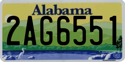 AL license plate 2AG6551