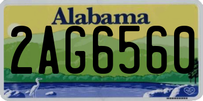 AL license plate 2AG6560