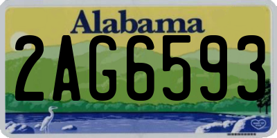 AL license plate 2AG6593