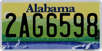 AL license plate 2AG6598
