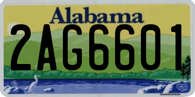 AL license plate 2AG6601